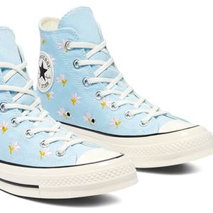 CONVERSE CHUCK TAYLOR ALL STAR 1970S HIGH TOP EMBROIDERED FLORAL PRINT
